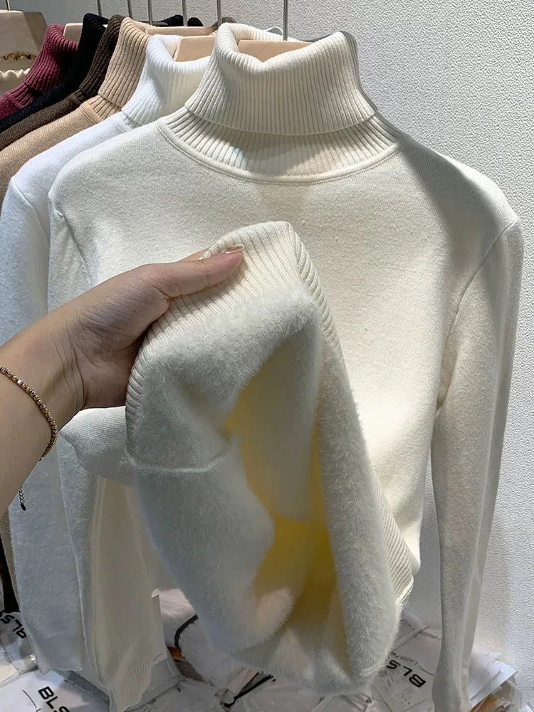 Suéter de Gola Alta - Peluciado